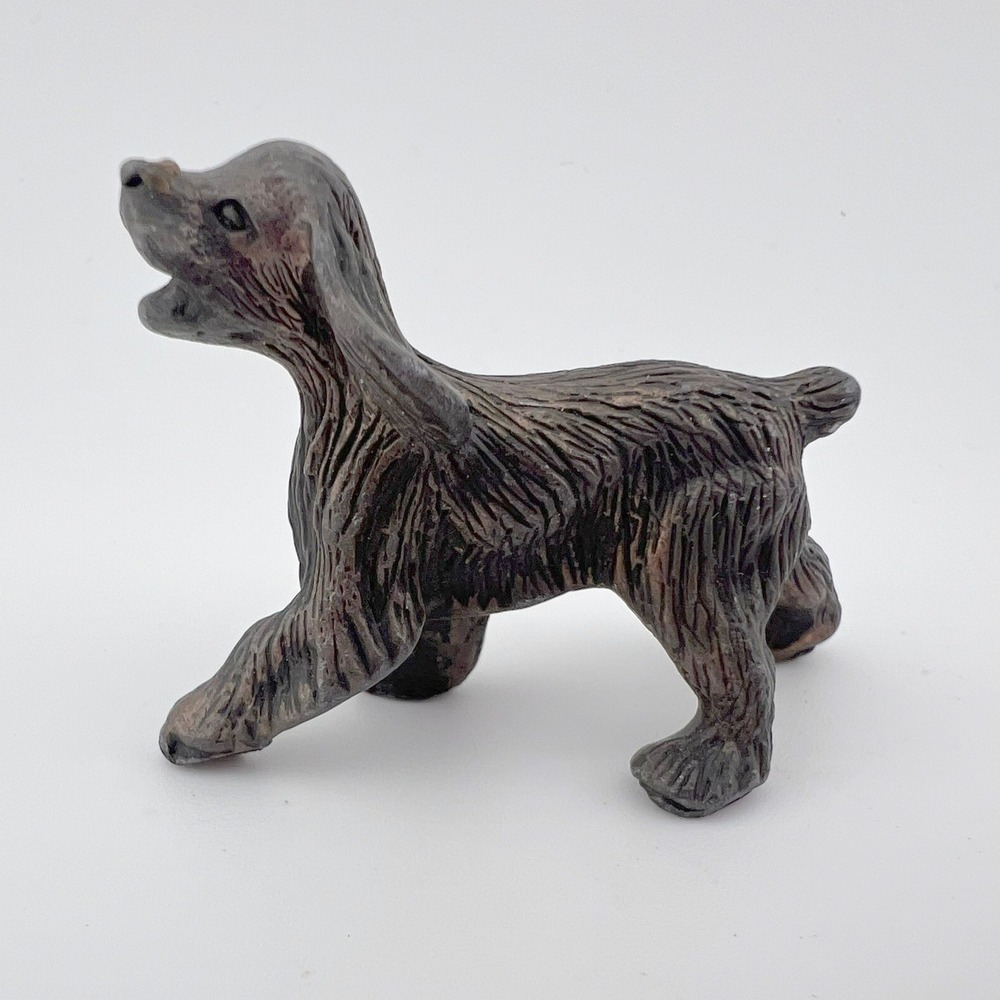 Vintage Bronze Tone Cocker Spaniel Dog Figurine Small Heavy Metal 2.3 oz - Picture 1 of 8